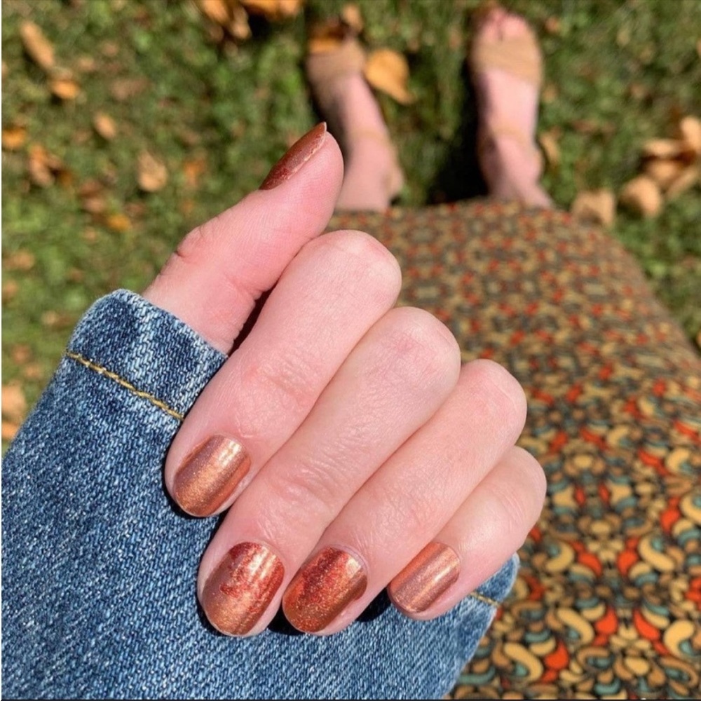 *Retired* Color Street: Rustworthy | Copper Orange Distressed Fall Paint Shimmer - Picture 5 of 12